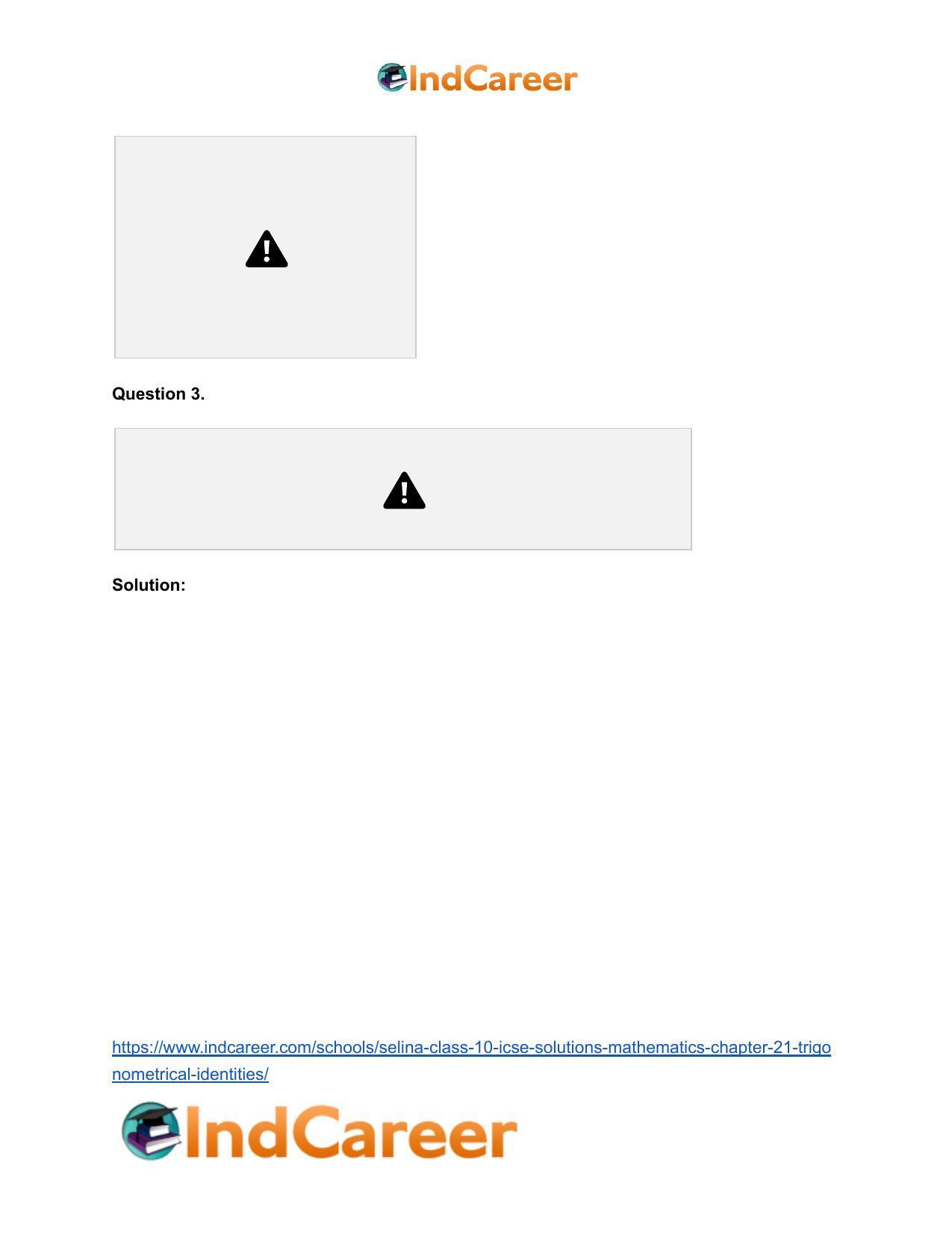 Selina Class 10 ICSE Solutions Mathematics : Chapter 21- Trigonometrical Identities - Page 38