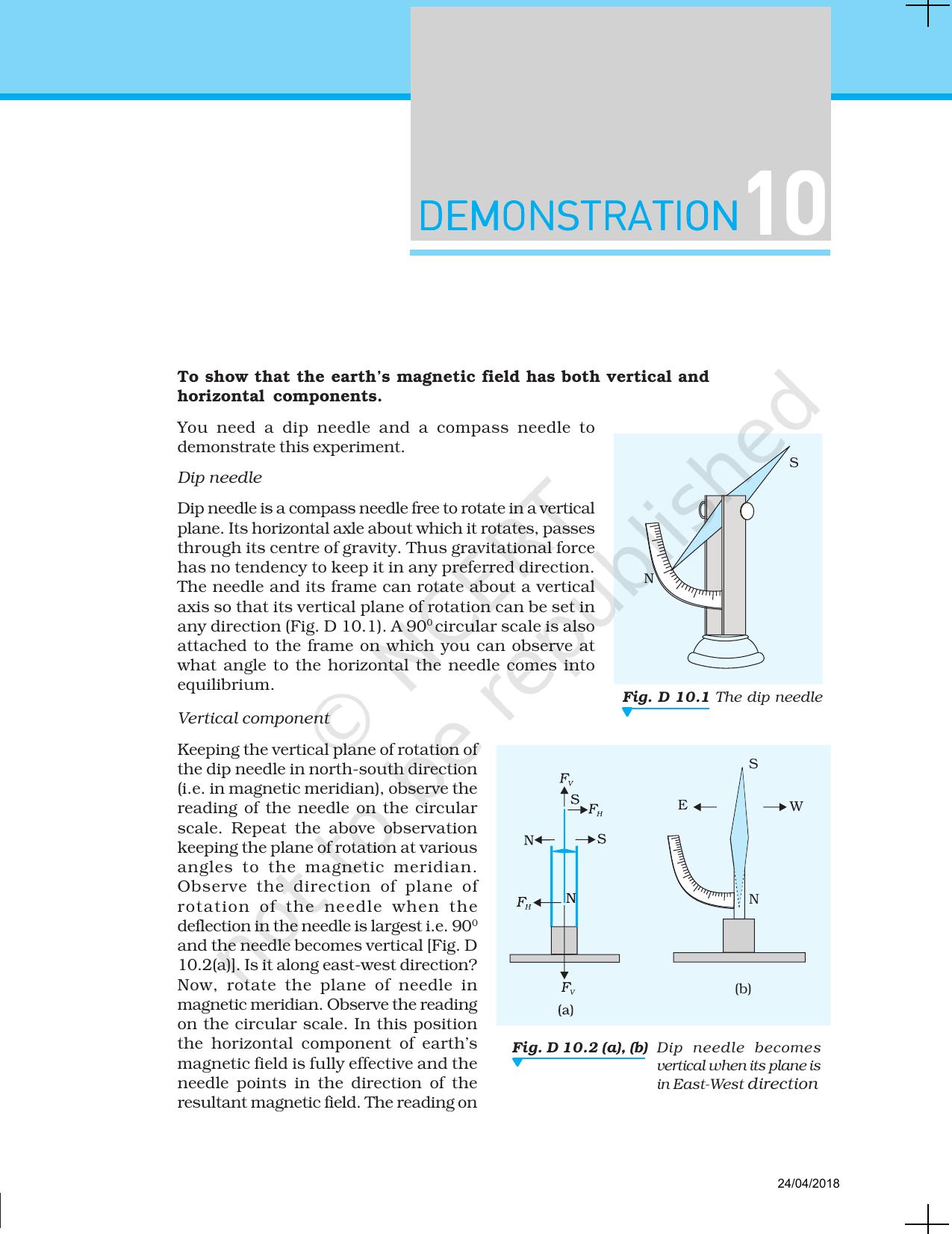 NCERT Laboratory Manuals for Class XII Physics - Demonstration 1 to 14 - Page 18