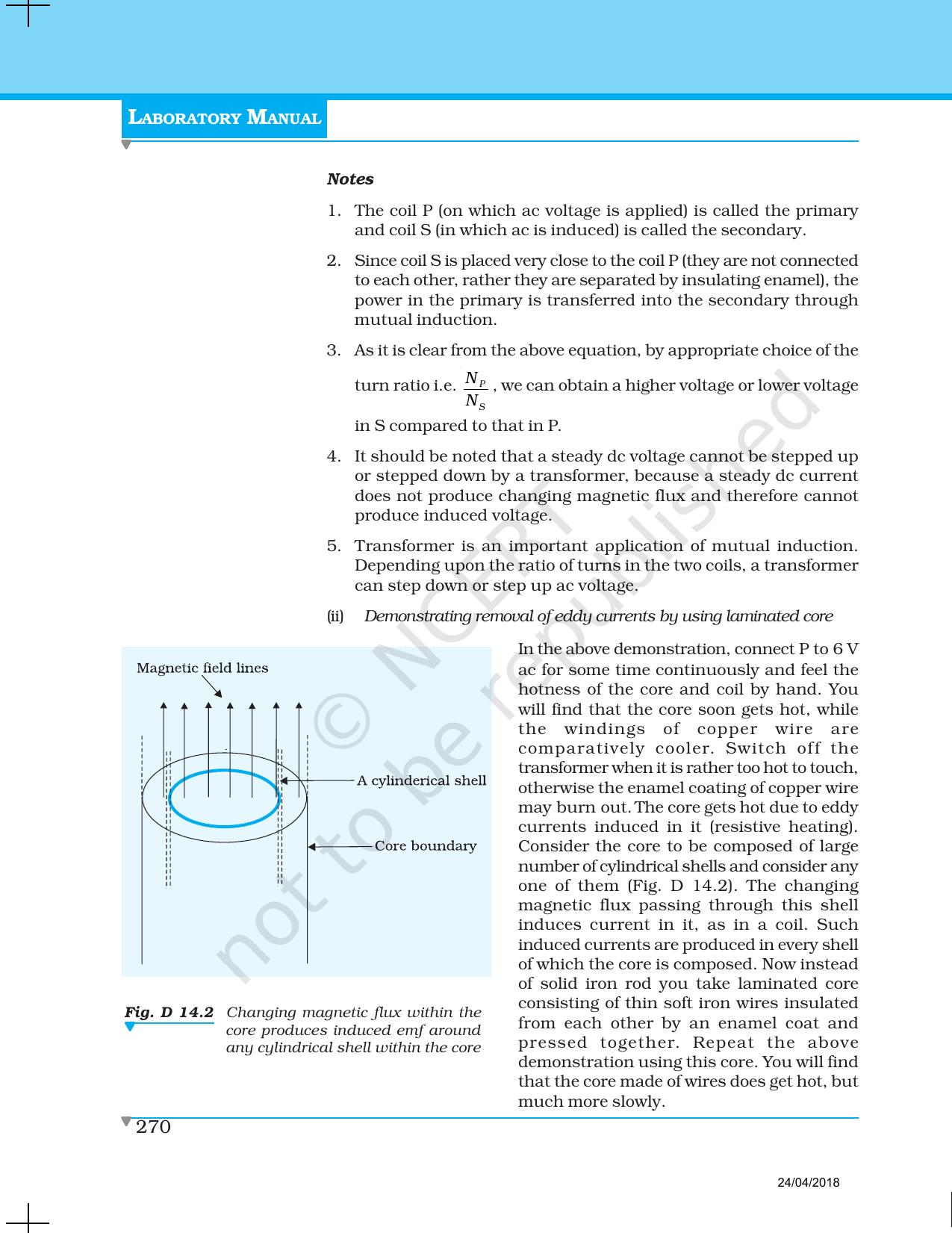 NCERT Laboratory Manuals for Class XII Physics - Demonstration 1 to 14 - Page 29