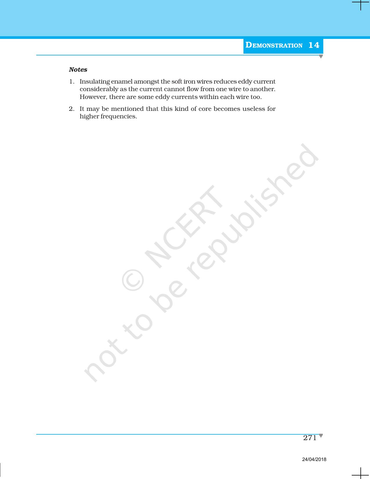 NCERT Laboratory Manuals for Class XII Physics - Demonstration 1 to 14 - Page 30