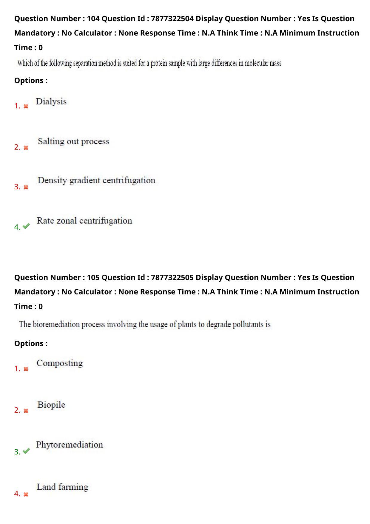 AP PGECET 2023 BT - BIOTECHNOLOGY Question Paper with Preliminary Key - Page 59