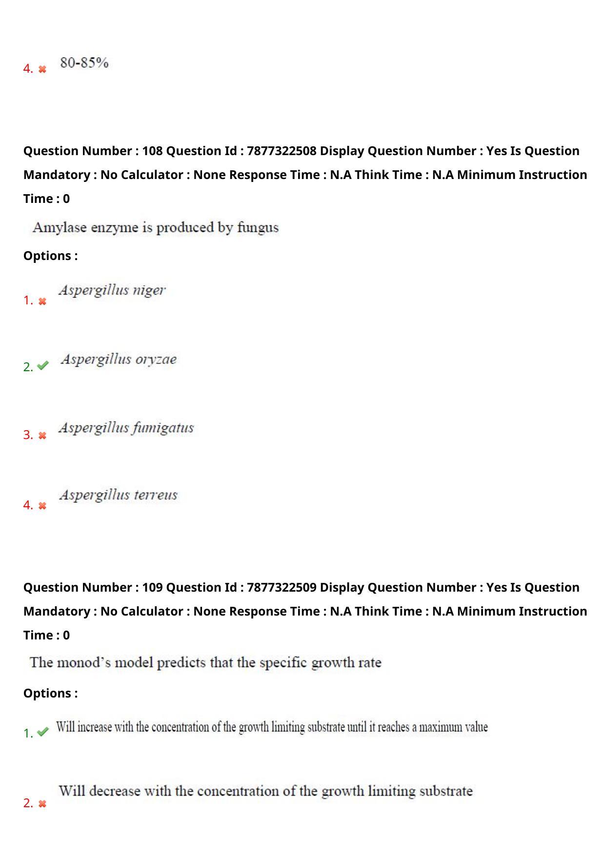 AP PGECET 2023 BT - BIOTECHNOLOGY Question Paper with Preliminary Key - Page 61