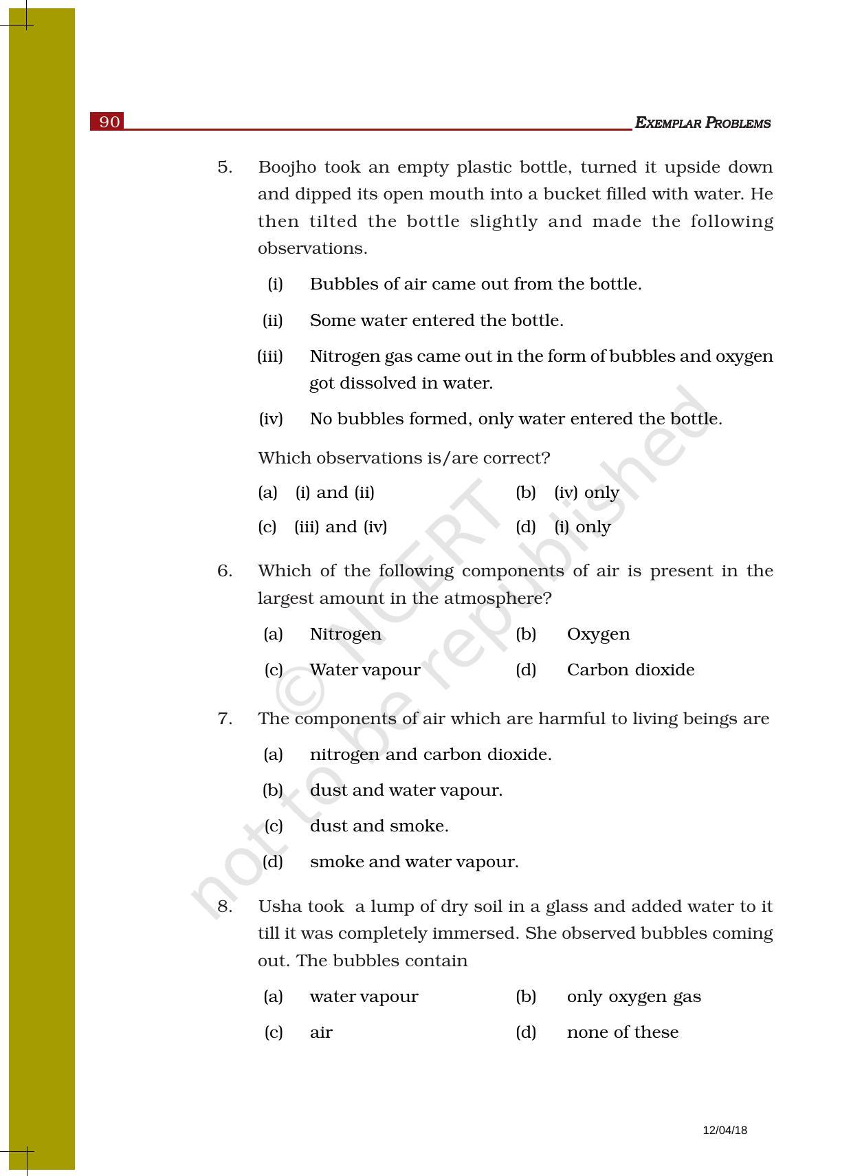 NCERT Exemplar Book for Class 6 Science: Chapter 15-Air Around Us - Page 2