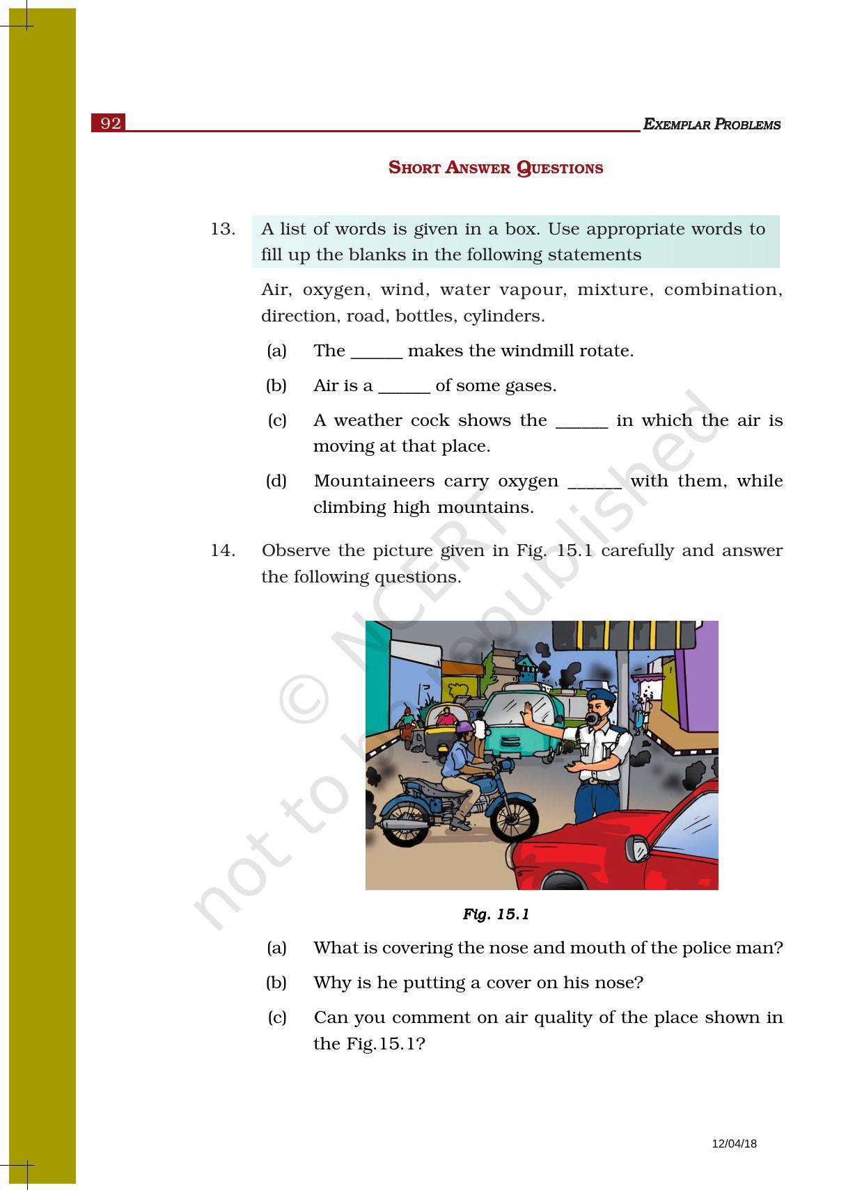 NCERT Exemplar Book for Class 6 Science: Chapter 15-Air Around Us - Page 4