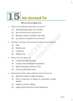 NCERT Exemplar Book for Class 6 Science: Chapter 15-Air Around Us