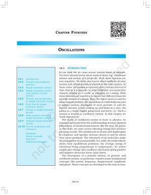 NCERT Book for Class 11 Physics Chapter 14 Oscillations