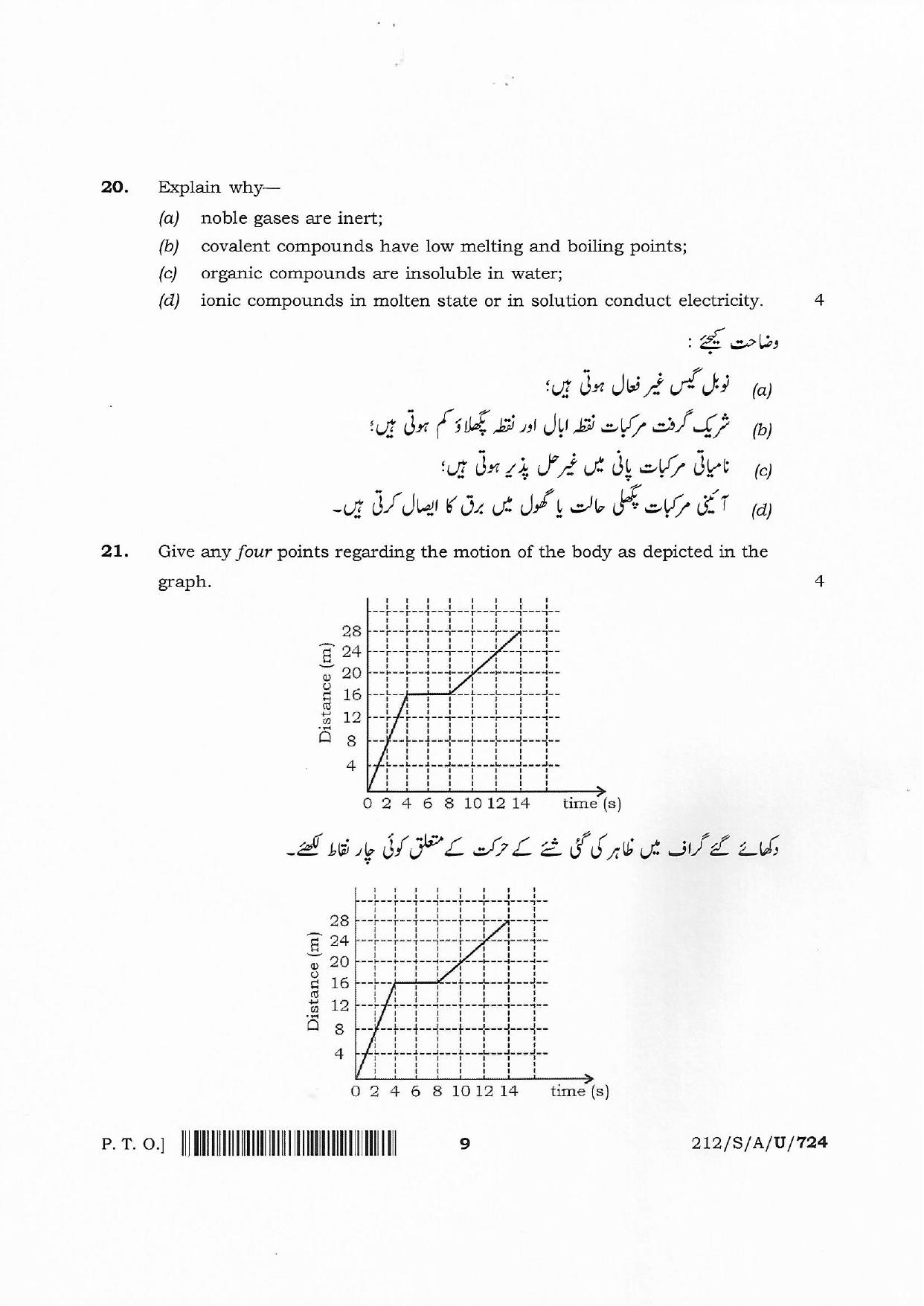 NIOS 2023 Class 10 Science & Technology Urdu Question Paper - Page 9