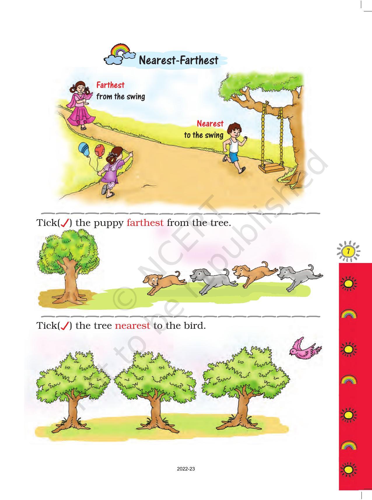 NCERT Book for Class 1 Maths :Chapter 1-Shapes And Space - Page 7