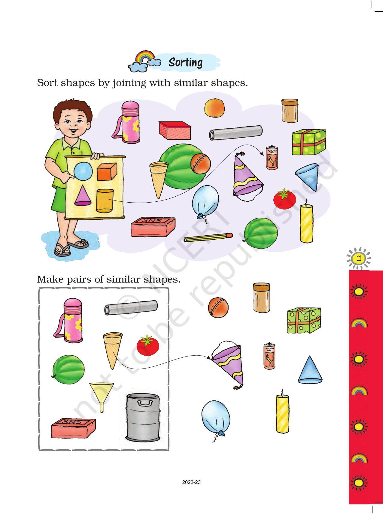 NCERT Book for Class 1 Maths :Chapter 1-Shapes And Space - Page 11