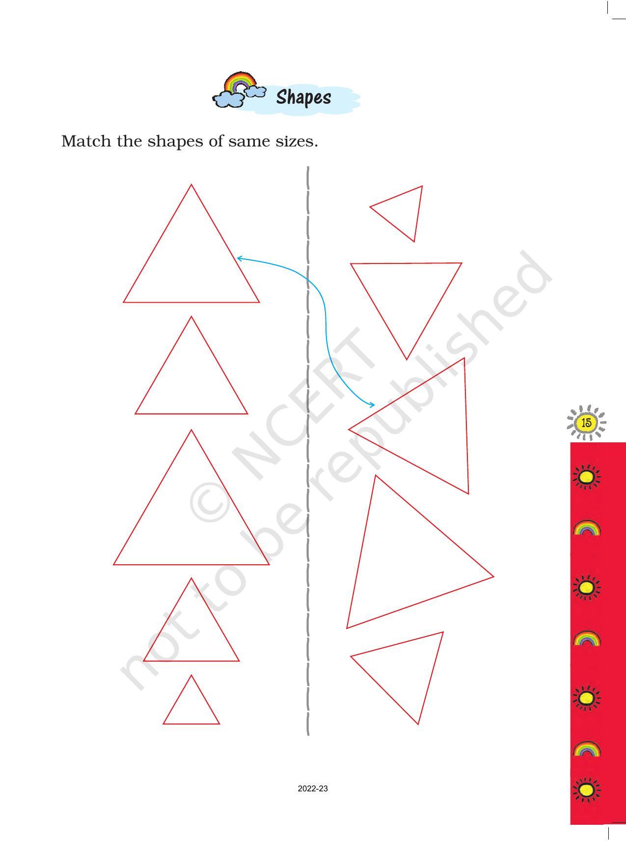 NCERT Book for Class 1 Maths :Chapter 1-Shapes And Space - Page 15