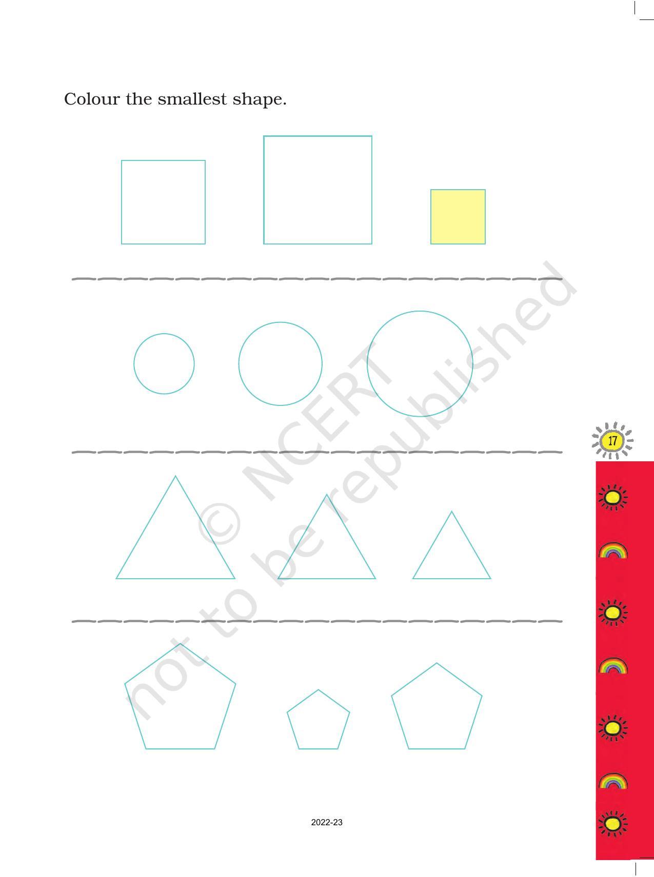 NCERT Book for Class 1 Maths :Chapter 1-Shapes And Space - Page 17