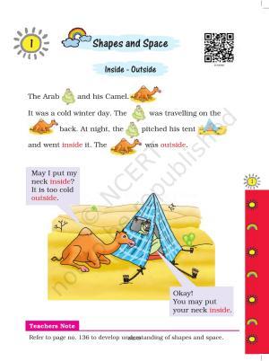 NCERT Book for Class 1 Maths :Chapter 1-Shapes And Space