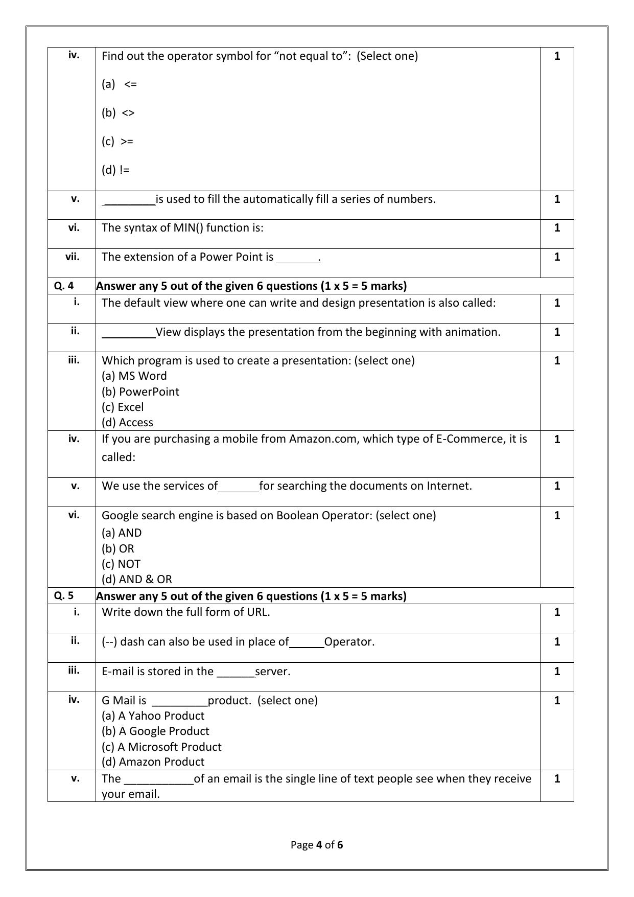CBSE Class 12 (Skill Education) Typography & Computer Application 2024 Sample Paper - Page 4