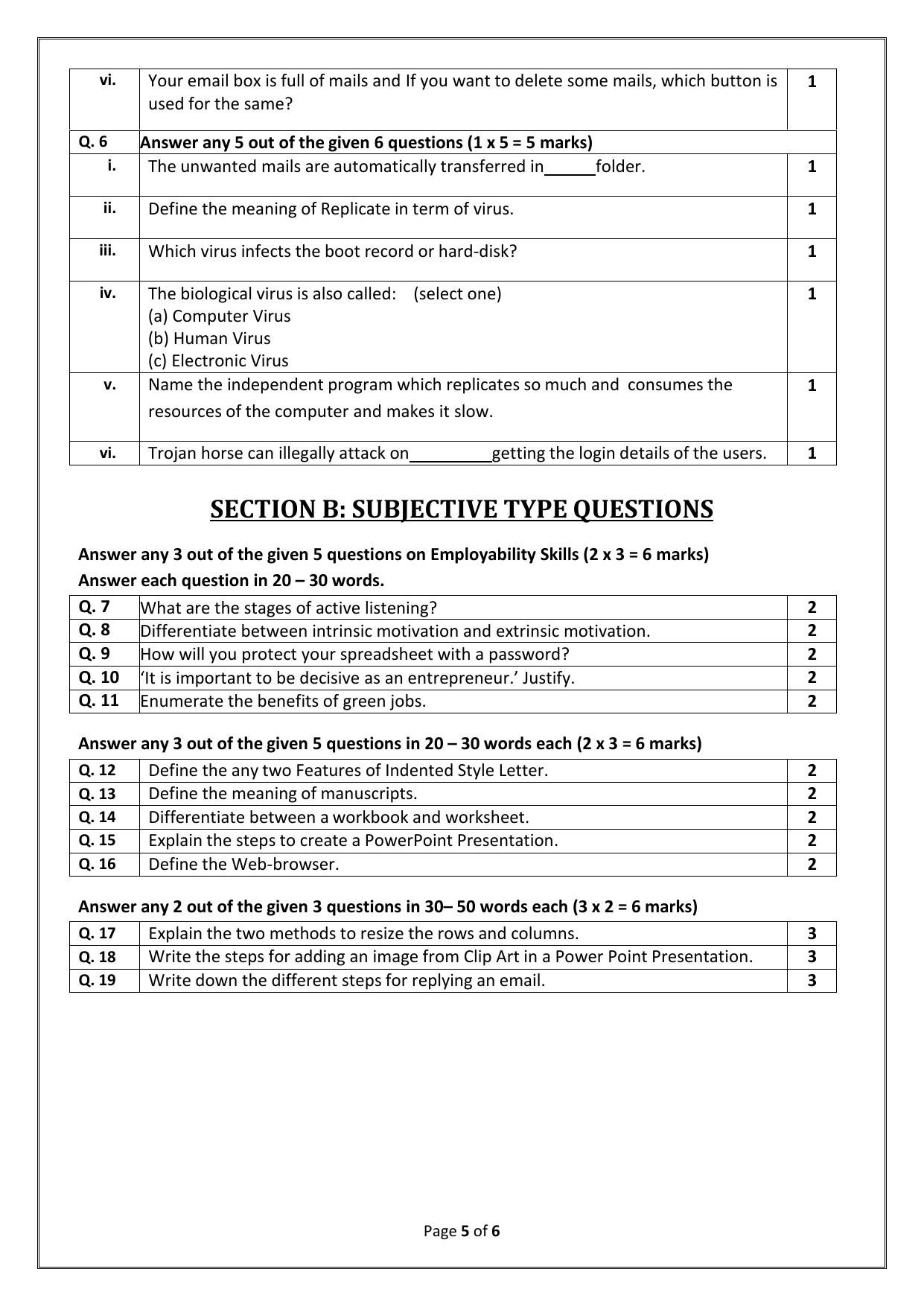 CBSE Class 12 (Skill Education) Typography & Computer Application 2024 Sample Paper - Page 5