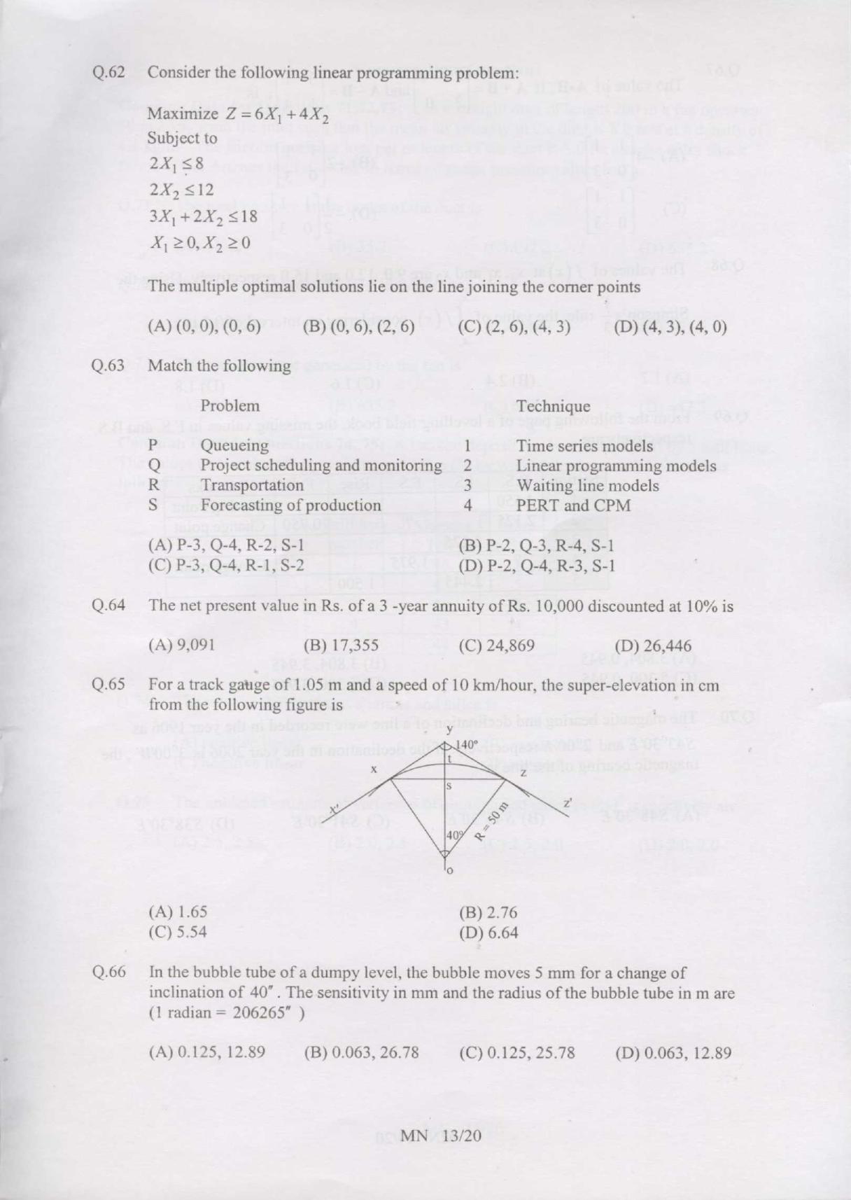 GATE 2007 Mining Engineering (MN) Question Paper with Answer Key - Page 13