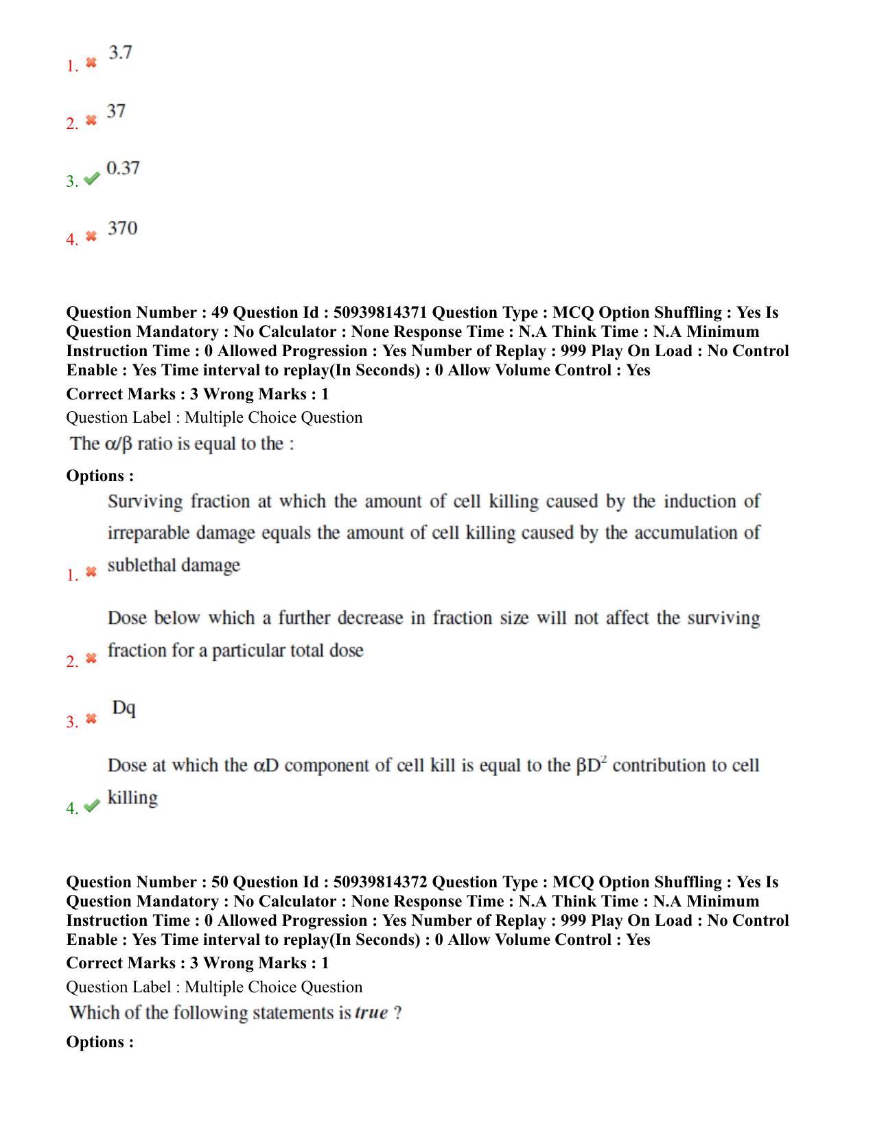 BHU RET Radiotherapy & Radiation Medicine 2020 Question Paper - Page 32