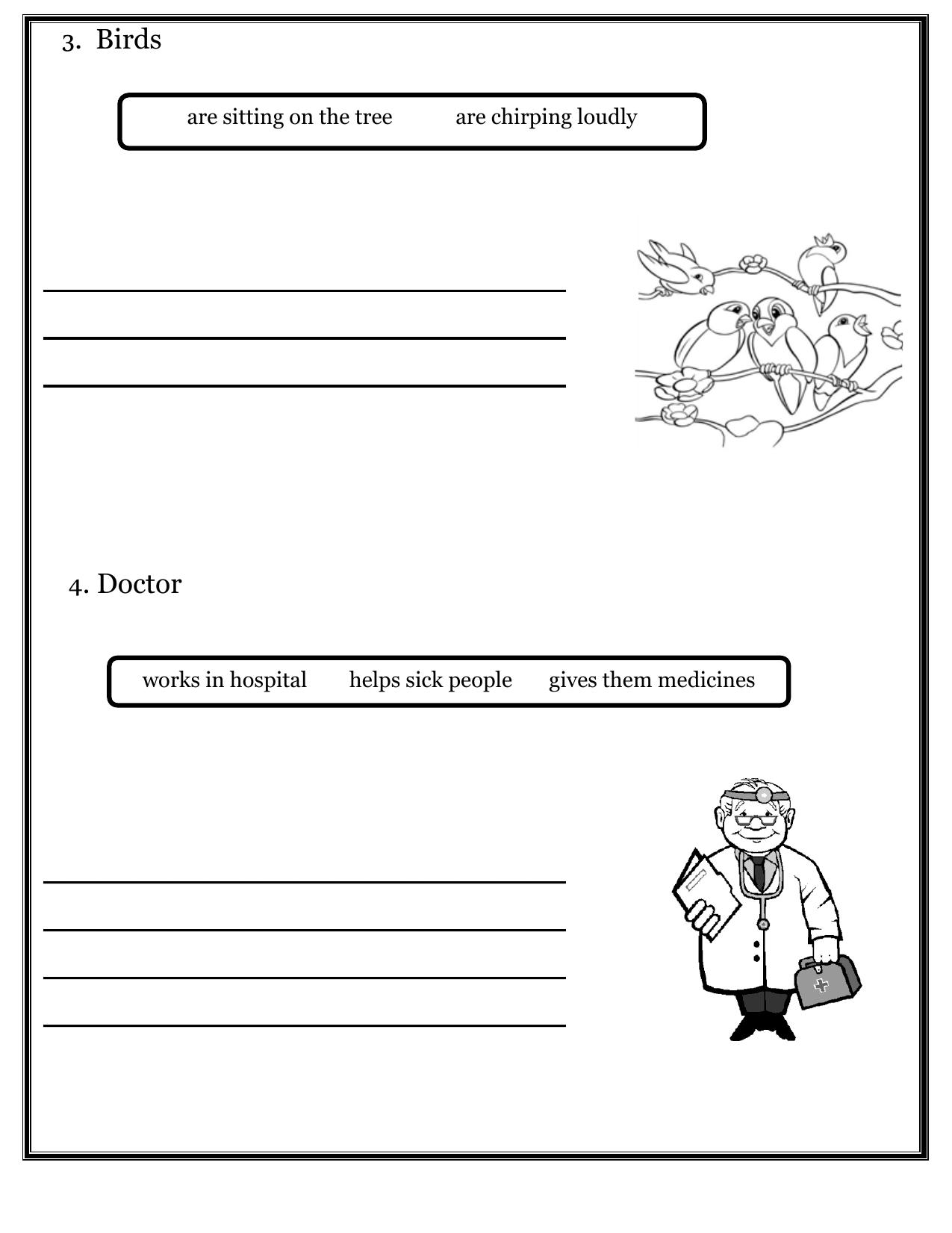 Worksheet for Class 1 English Assignment 74 - Page 5