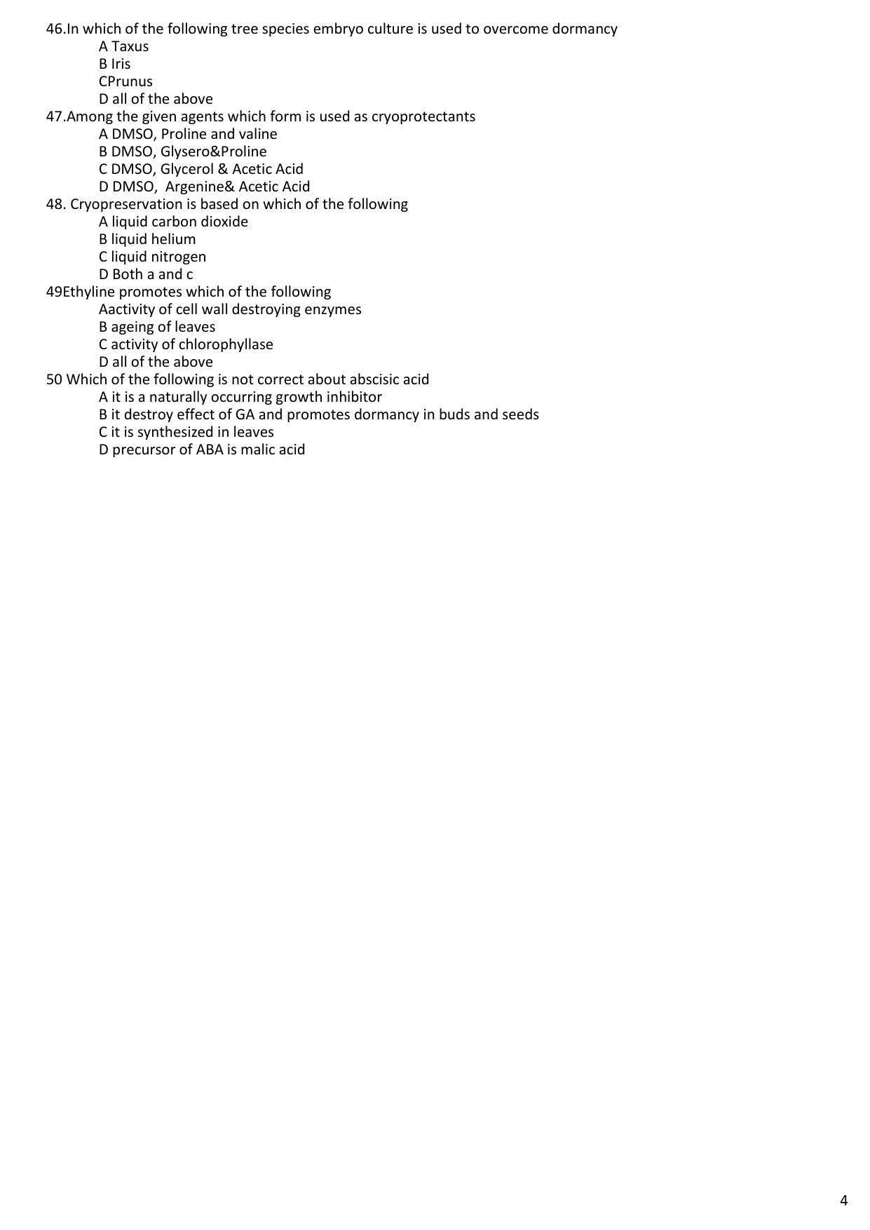 Hemchand North Gujarat University Sample Paper July-Sept 2021: M.Sc. Semester-III Molecular Biology and Biotechnology Paper Code – 5103 (Old Course) - Page 4