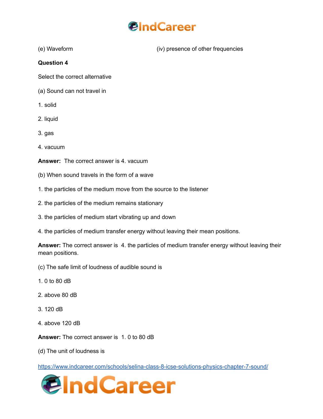 Selina Class 8 ICSE Solutions Physics : Chapter 7- Sound - Page 4