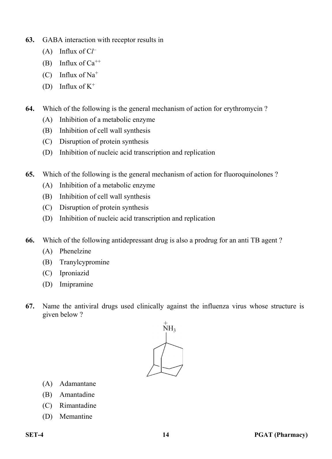 OJEE PGAT 2013 Pharmacy Set 4 Question Paper - Page 13