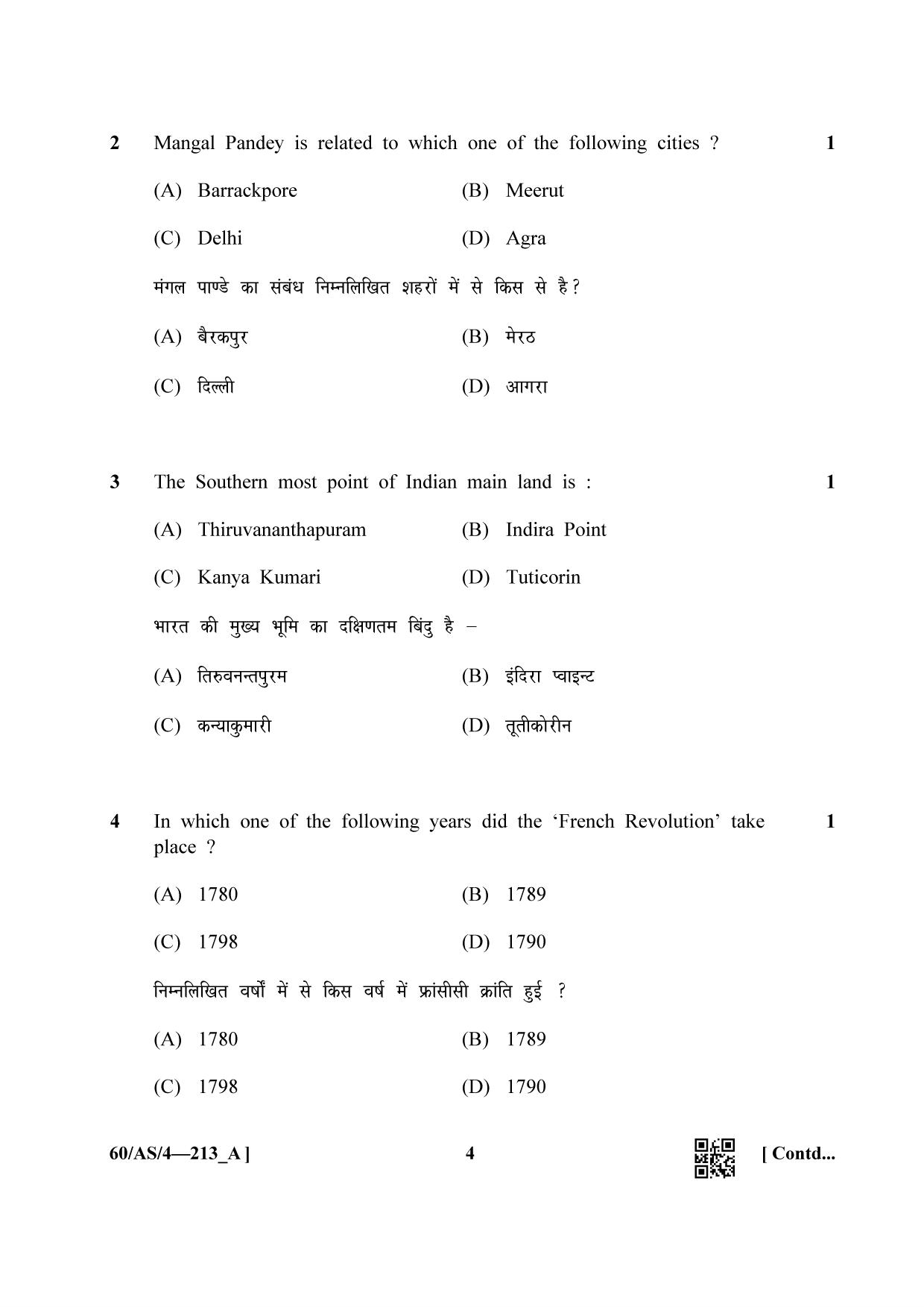 NIOS Jan-Feb 2021 Class 10 Social Science (AS) SET A Question Paper - Page 4