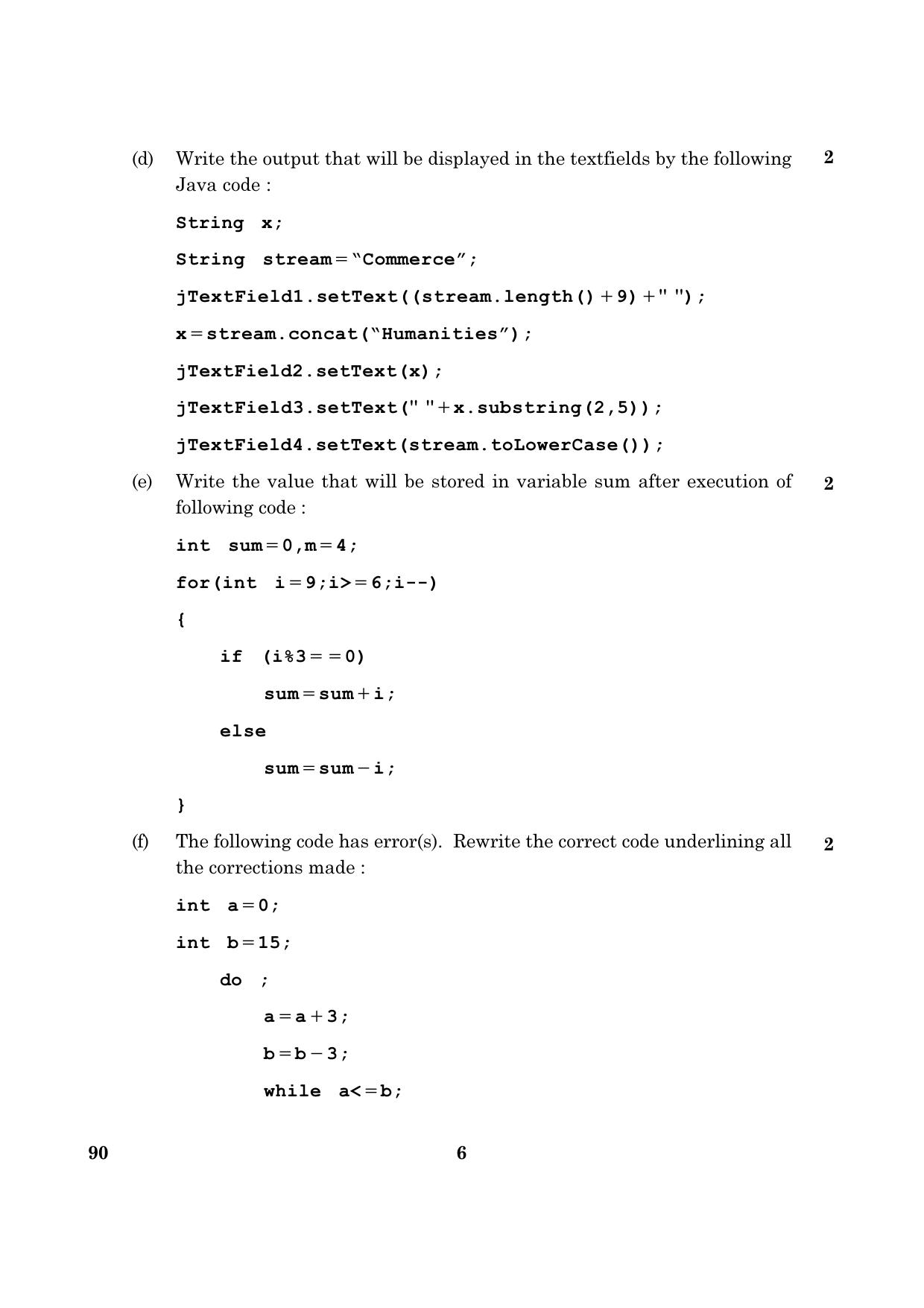 CBSE Class 12 090 INFORMATIC PRACTICES 2016 Question Paper - Page 6