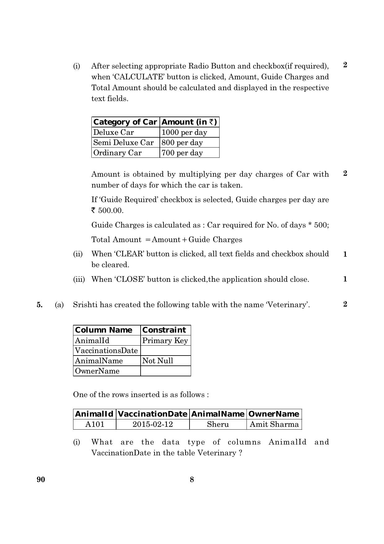 CBSE Class 12 090 INFORMATIC PRACTICES 2016 Question Paper - Page 8