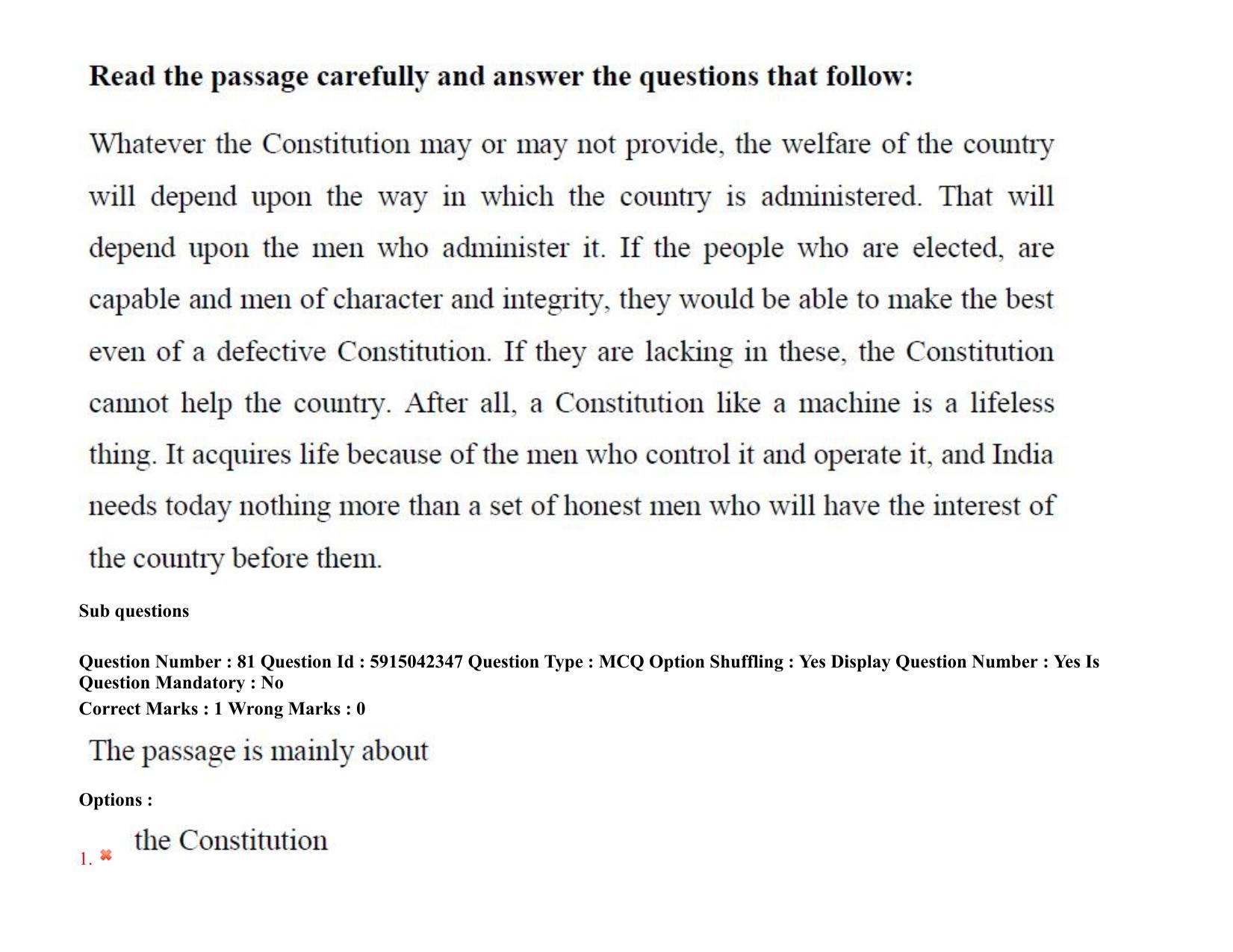 TS EDCET: 25th August 2021 Shift 2 Question Paper & Answer Key - Page 70