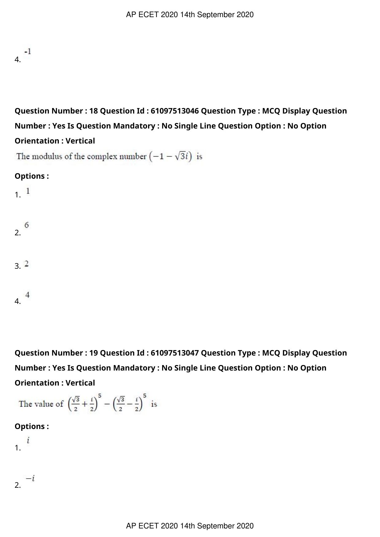 AP ECET 2020 - Ceramic Technology (Preview) Question Paper With Preliminary Keys - Page 11