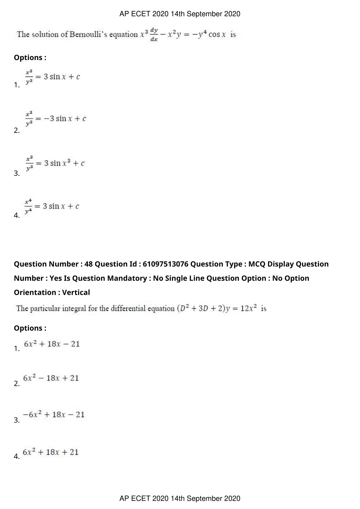 AP ECET 2020 - Ceramic Technology (Preview) Question Paper With Preliminary Keys - Page 27