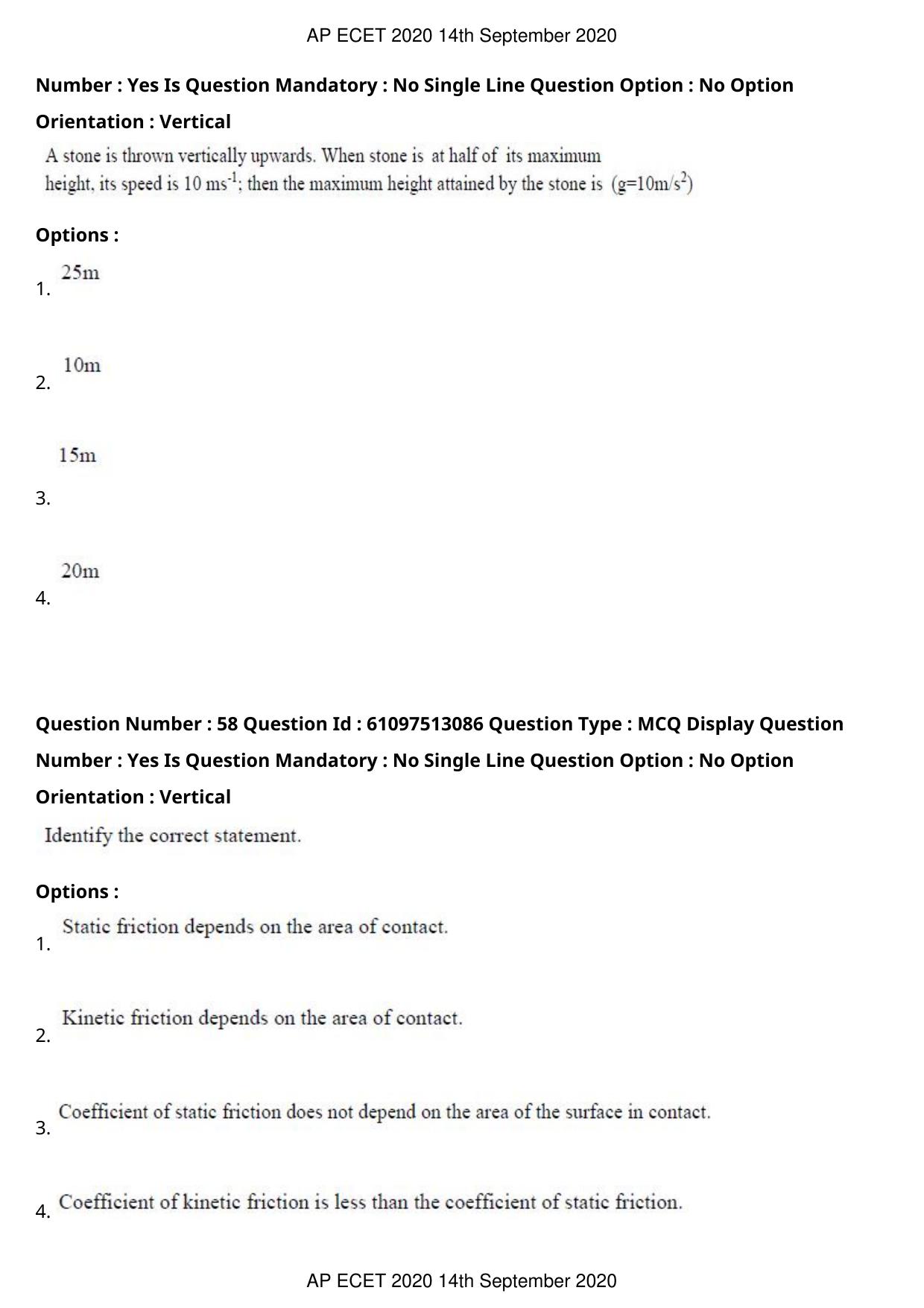 AP ECET 2020 - Ceramic Technology (Preview) Question Paper With Preliminary Keys - Page 33