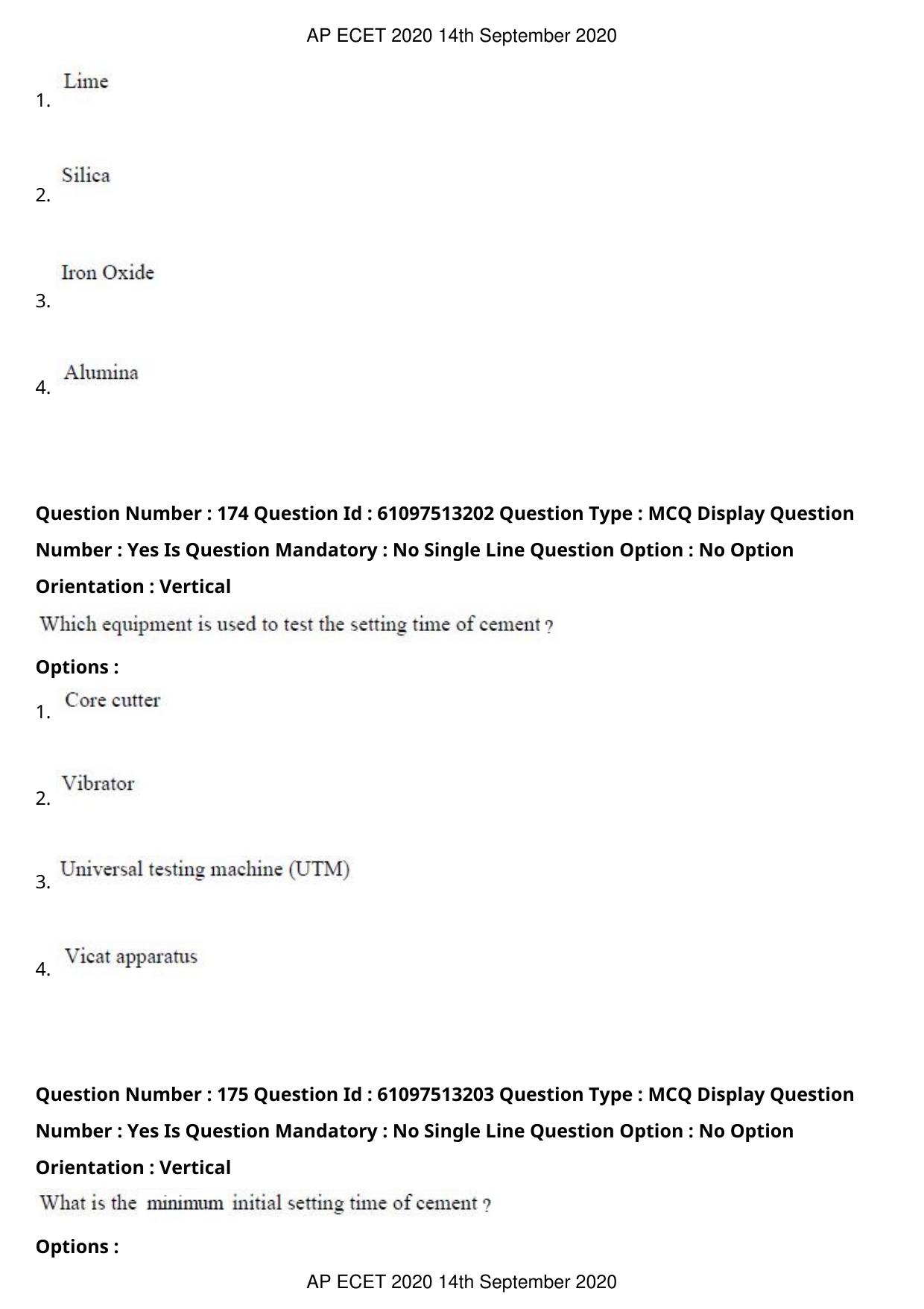 AP ECET 2020 - Ceramic Technology (Preview) Question Paper With Preliminary Keys - Page 93
