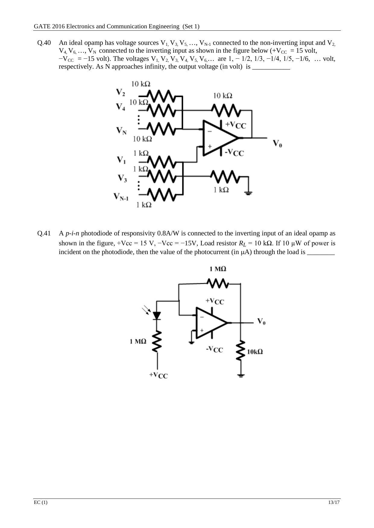 GATE 2016 Electronics and Communication Engineering (EC) Question Paper with Answer Key - Page 15