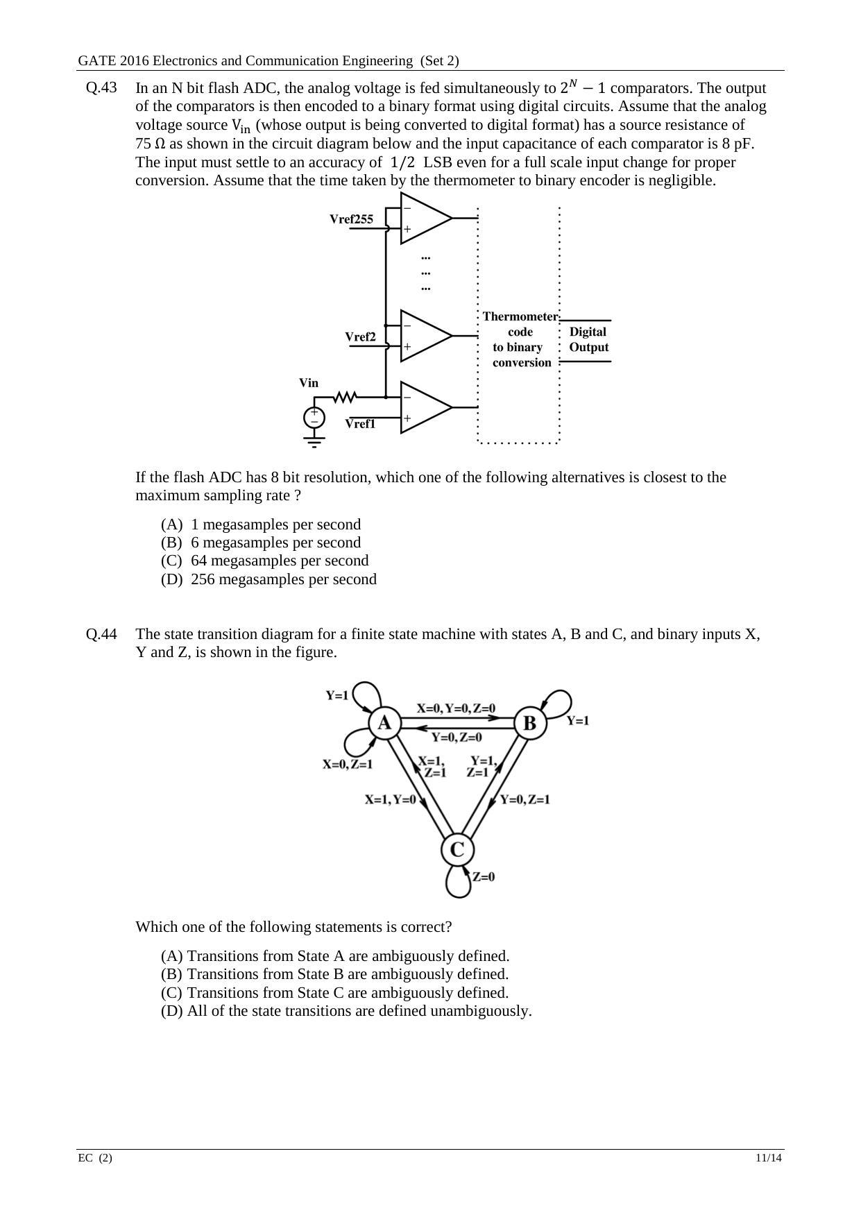 GATE 2016 Electronics and Communication Engineering (EC) Question Paper with Answer Key - Page 35