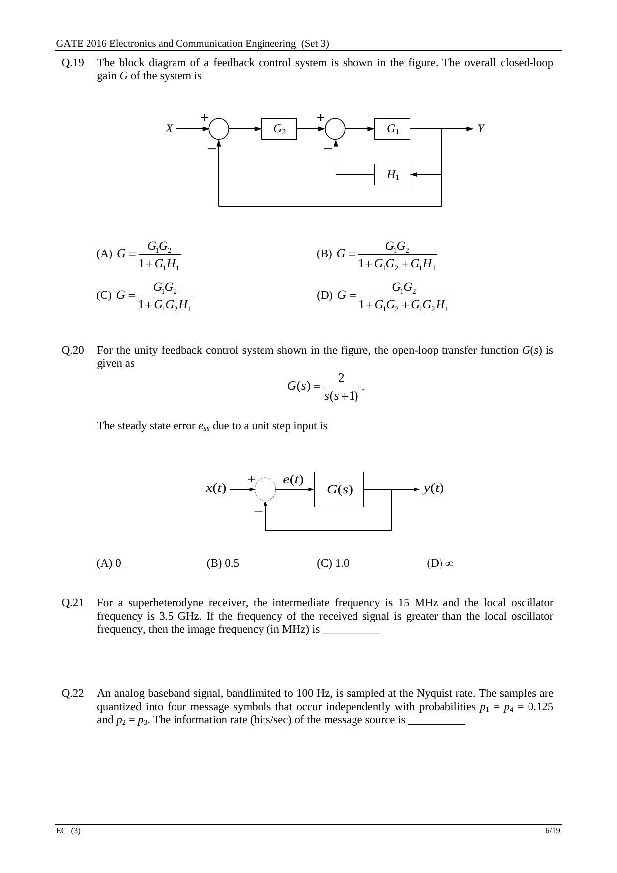 GATE 2016 Electronics and Communication Engineering (EC) Question Paper with Answer Key - Page 49