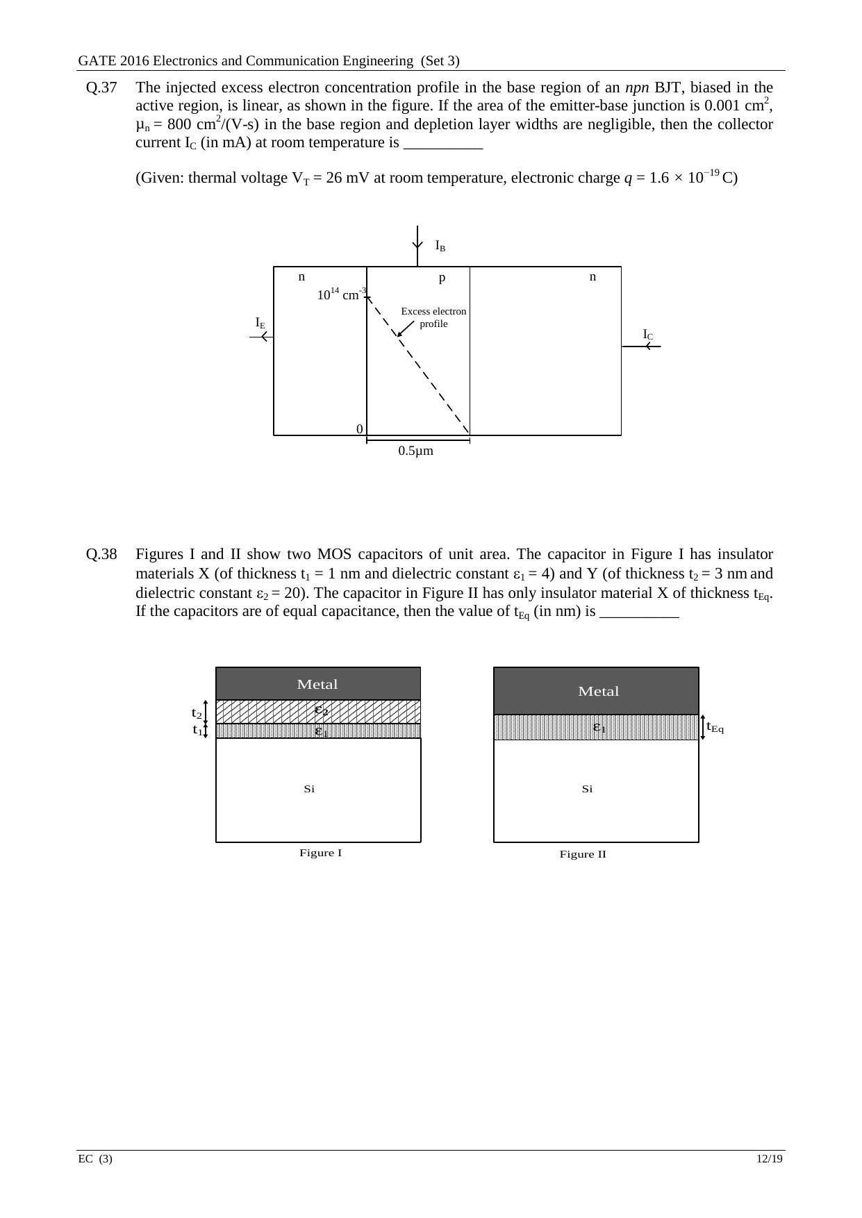 GATE 2016 Electronics and Communication Engineering (EC) Question Paper with Answer Key - Page 55