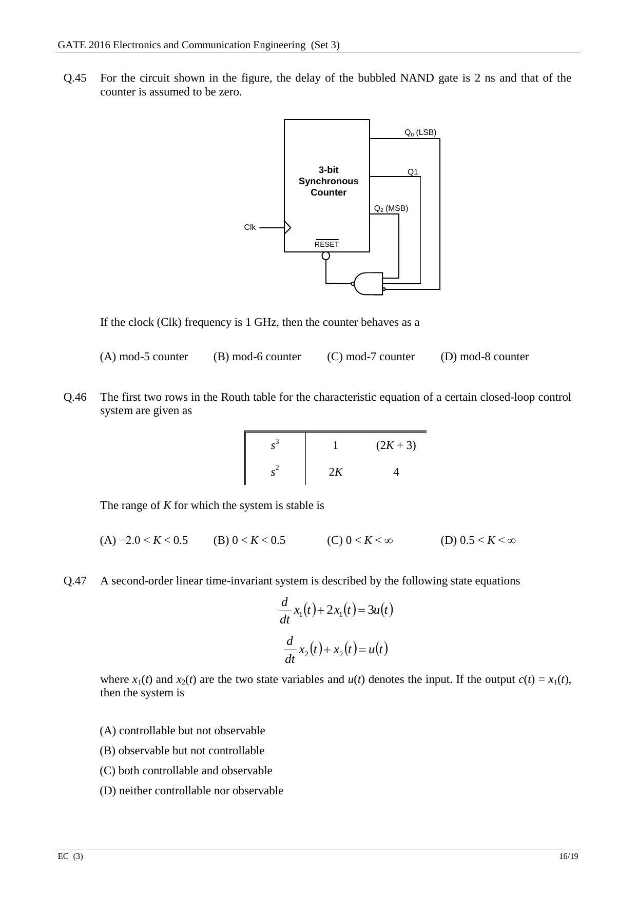 GATE 2016 Electronics and Communication Engineering (EC) Question Paper with Answer Key - Page 59