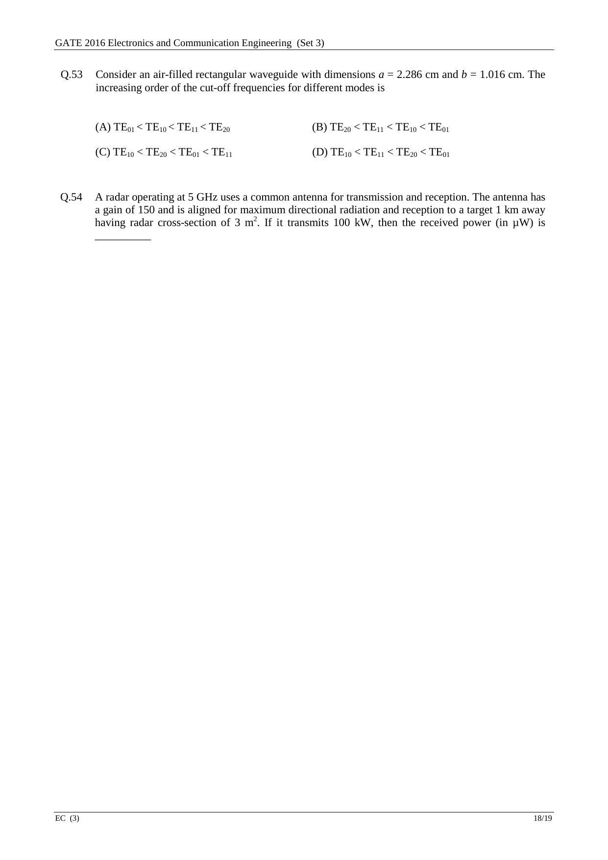 GATE 2016 Electronics and Communication Engineering (EC) Question Paper with Answer Key - Page 61