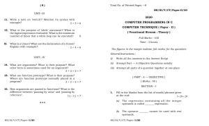 Meghalaya Board (MBOSE) Class 11 Computer Technique Paper II 2020 Question Paper