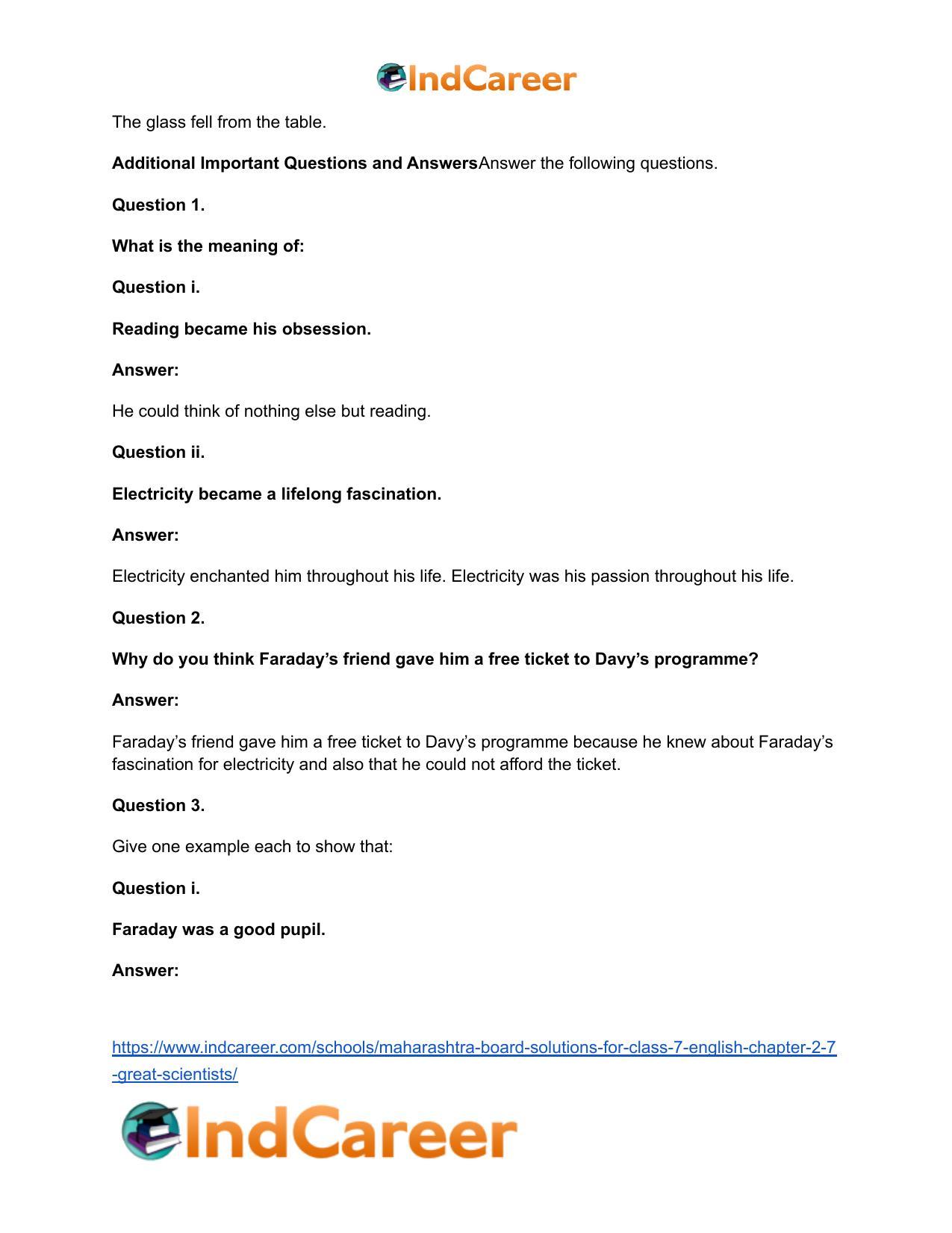 Maharashtra Board Solutions for Class 7- English: Chapter 2.7- Great Scientists - Page 6