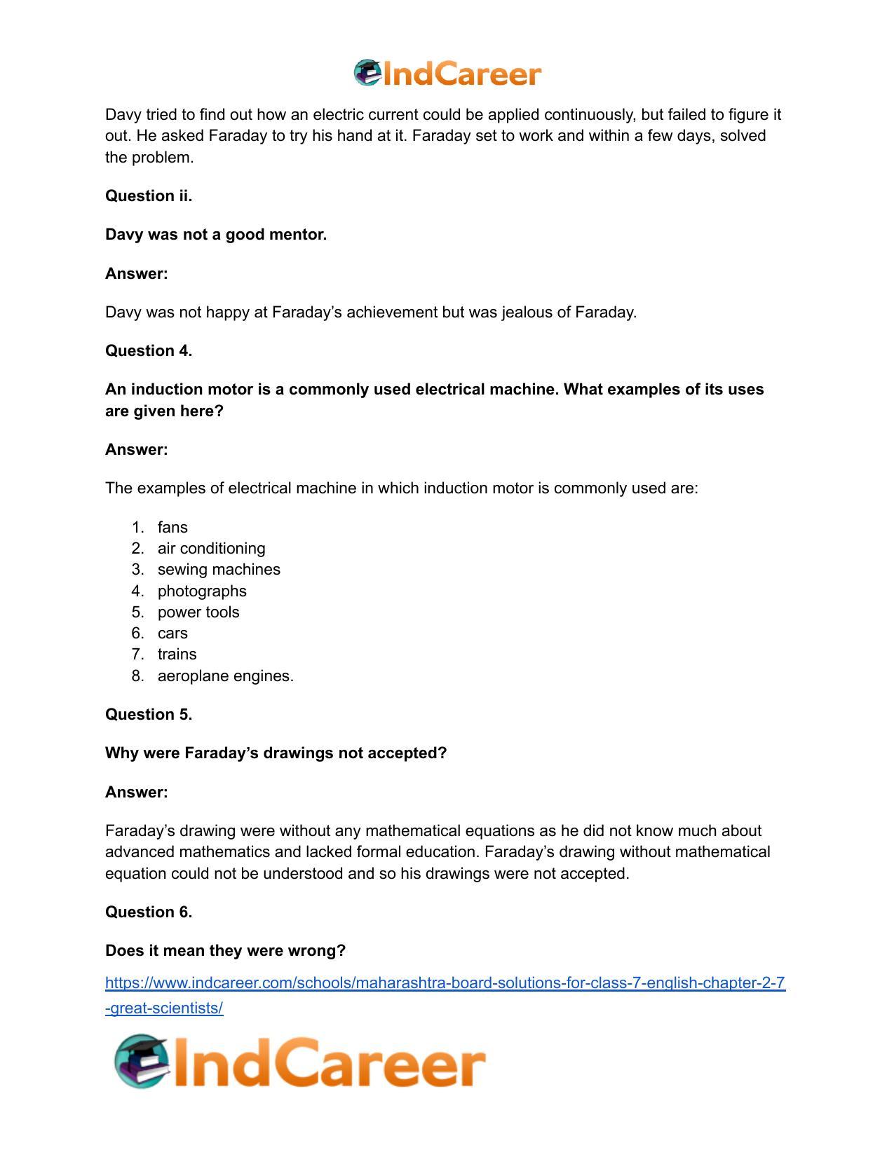 Maharashtra Board Solutions for Class 7- English: Chapter 2.7- Great Scientists - Page 7