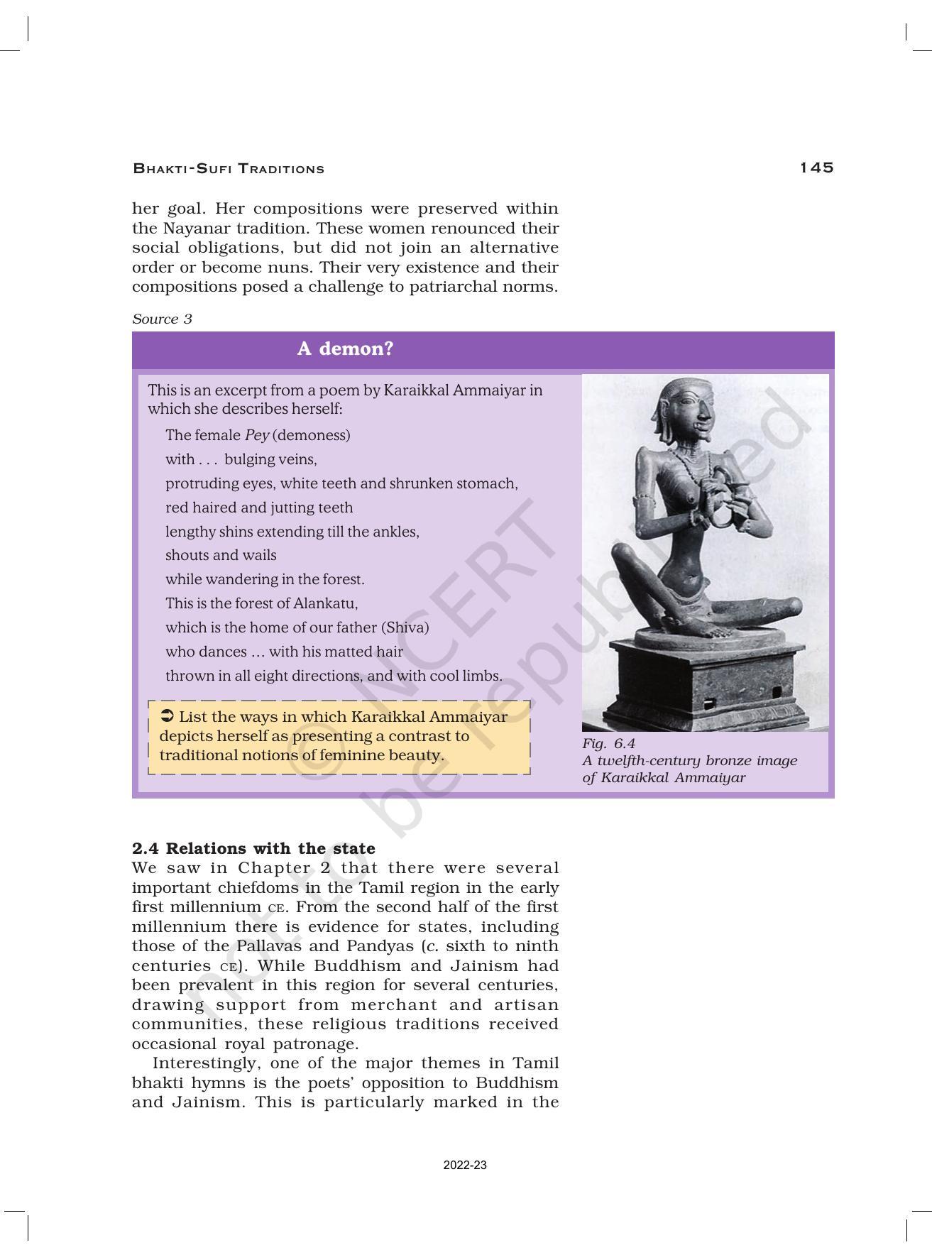 NCERT Book for Class 12 History (Part-II) Chapter 6 Bhakti- Sufi Traditions - Page 6