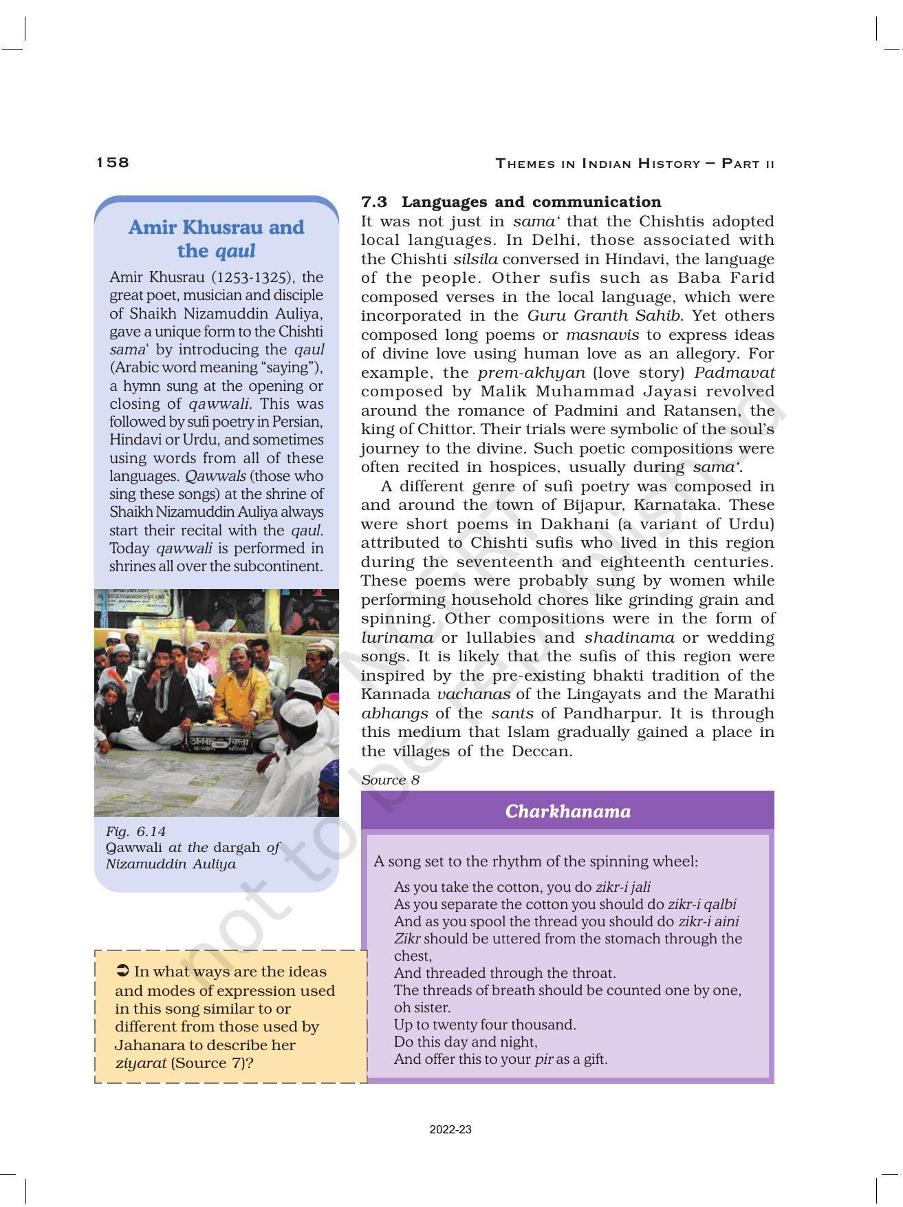 NCERT Book for Class 12 History (Part-II) Chapter 6 Bhakti- Sufi Traditions - Page 19