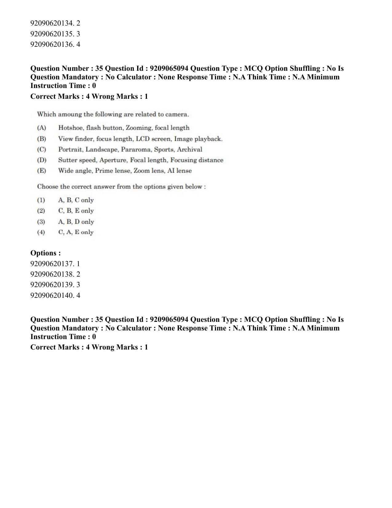 CUET PG 2023: HUQP03 – Applied Arts (Eng.)-Shift 2 (06-06-2023) Question Paper - Page 43