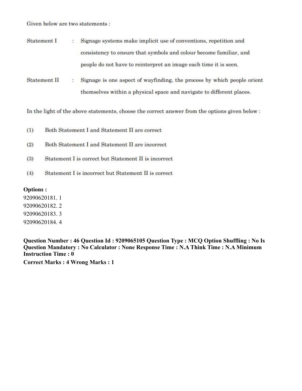 CUET PG 2023: HUQP03 – Applied Arts (Eng.)-Shift 2 (06-06-2023) Question Paper - Page 58