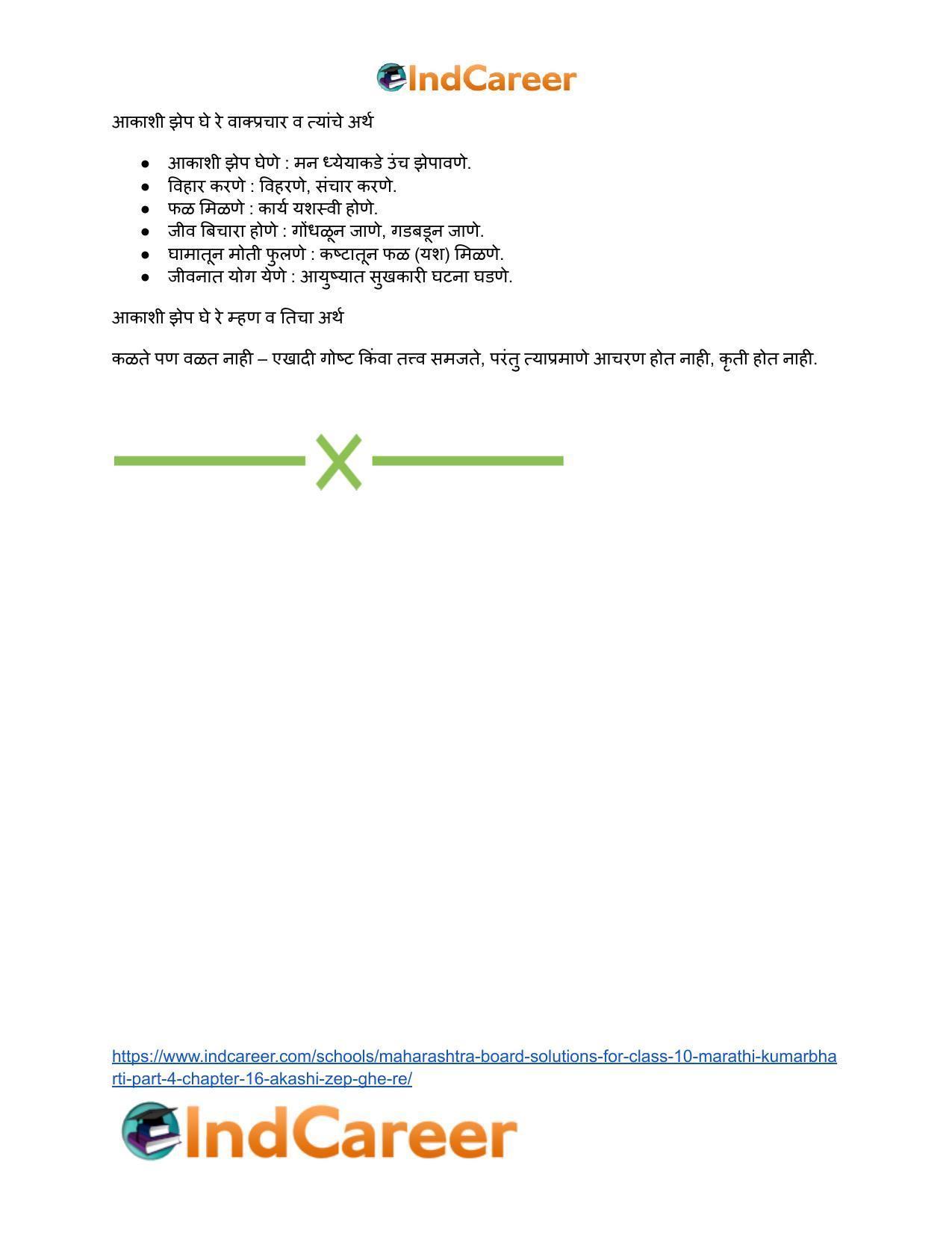 Maharashtra Board Solutions for Class 10- Marathi Kumarbharti (Part- 4): Chapter 16- आकाशी झेप घे रे - Page 24