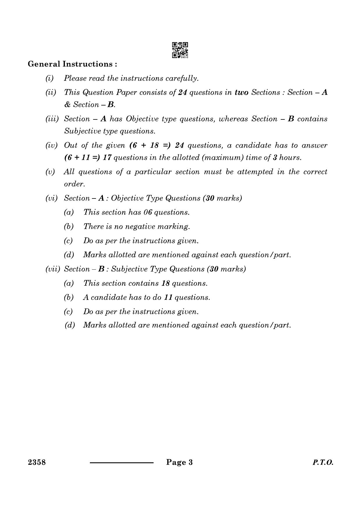 CBSE Class 12 Food Nutrition & Dietetics 2024 Question Paper - Page 3
