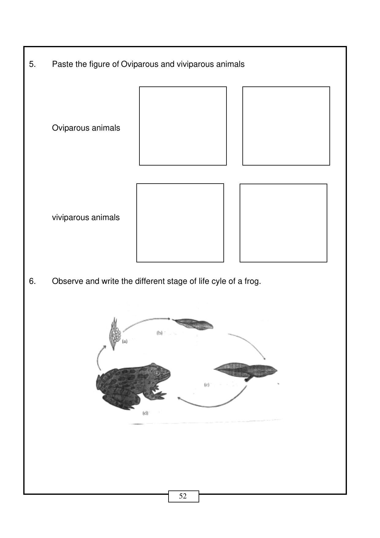 CBSE Worksheets for Class 8 Science Reproduction in Animals Part B Assignment - Page 2