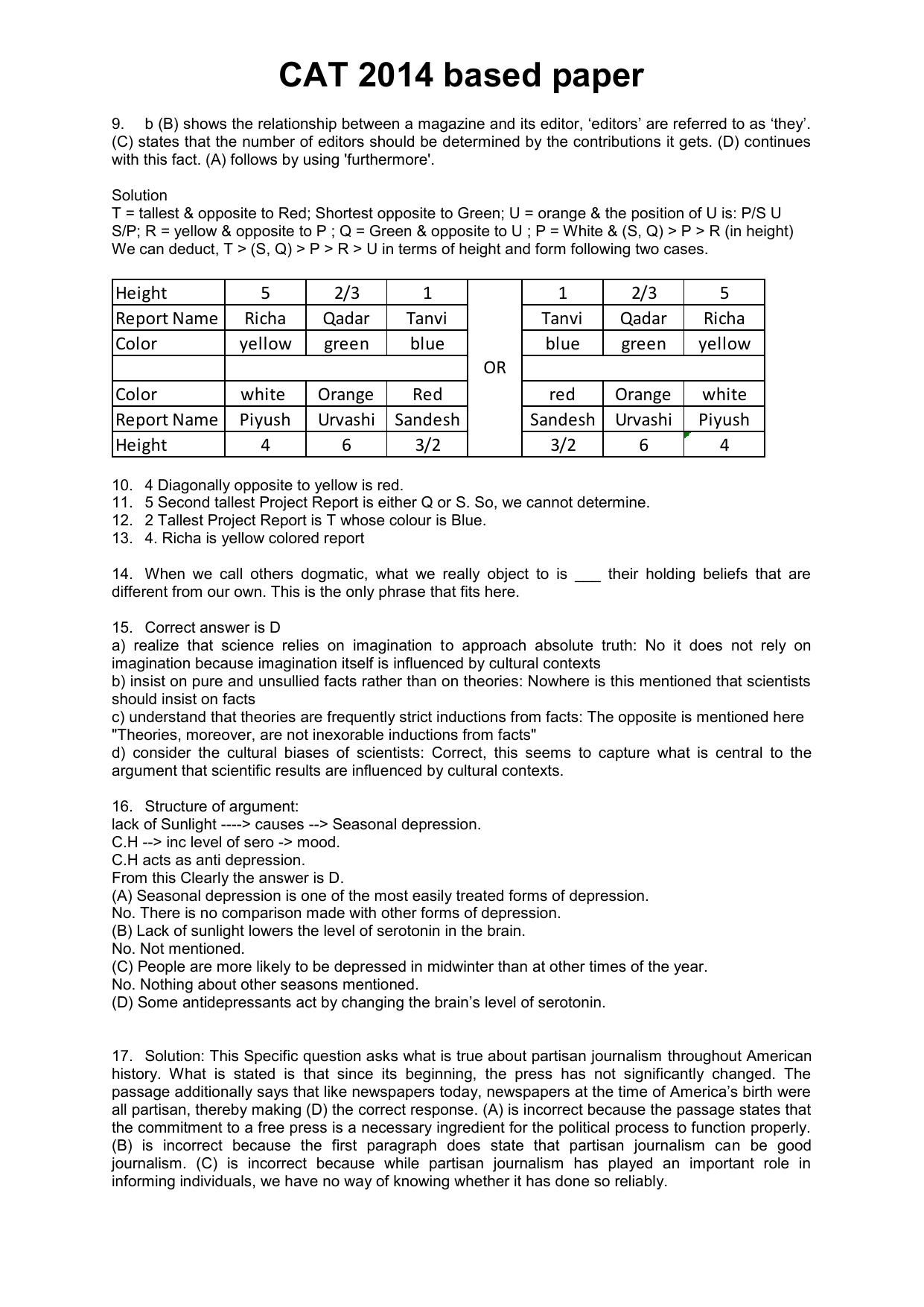 CAT 2014 CAT QA & DI Question Paper - Page 2