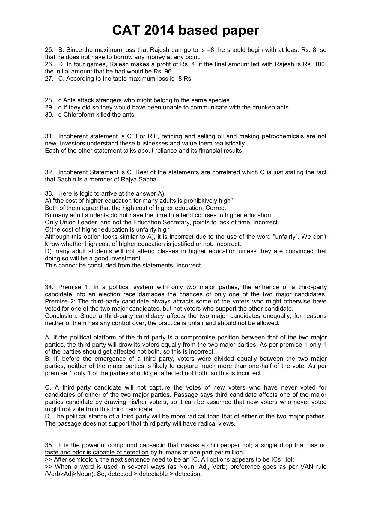CAT 2014 CAT QA & DI Question Paper - Page 4
